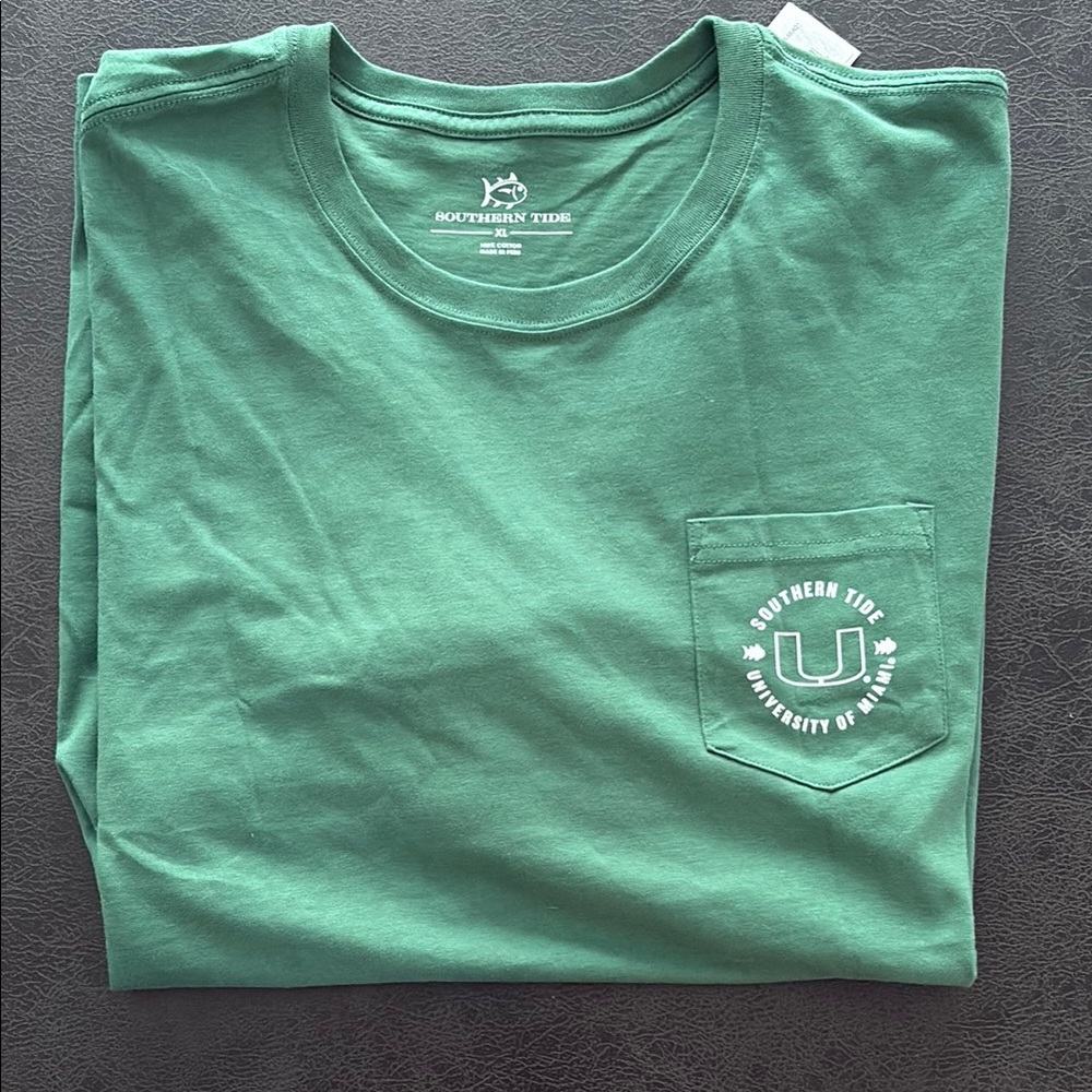 Southern Tide university of Miami Green Men's Shirt